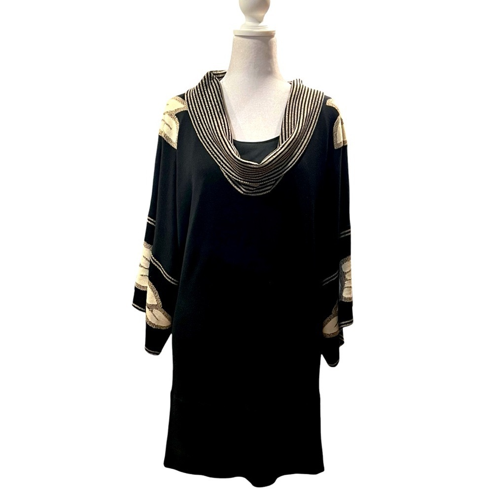Temperley London US 4 UK Size 8  Dress 100% Silk Cowl Neck Black.New with Tag